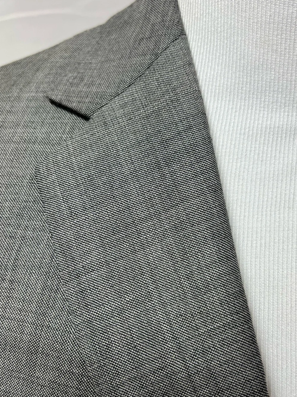 Joseph Abboud Men's 44L Gray Wool Tollegno 1900 Extreme Slim Fit Blazer Jacket